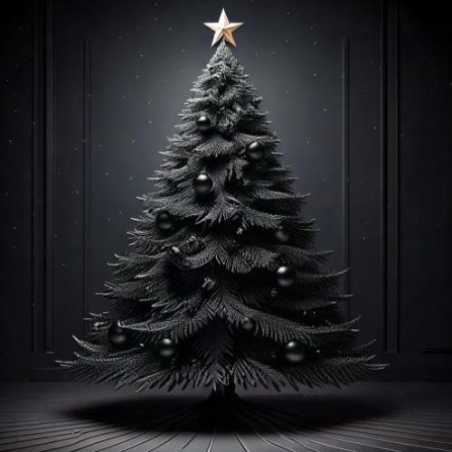 black christmas tree