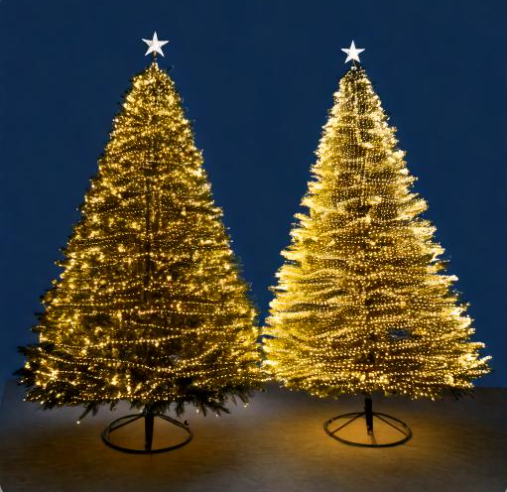 Artifical Christmas Trees with Lights